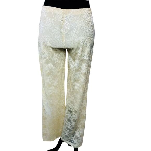Vintage TOWER Gold Brocade Bell Bottom Pants – Made in USA – Size L - Picture 6 of 6